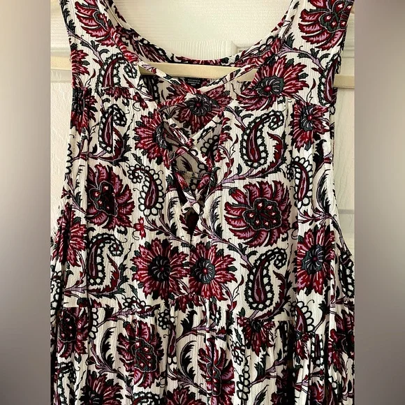 American Eagle Boho Floral Paisley Tiered Mini Dress (M) - Picture 3 of 3